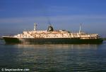 ID 1511 ODYSSEUS (1962/9821grt/IMO 5284780, ex-AQUAMARINE, MARCO POLO, PRINCESA ISABEL. Renamed LUCKY STAR then LUCKY and scrapped in 2008), of Royal Olympia Cruises of Greece, berthing in Southampton,...